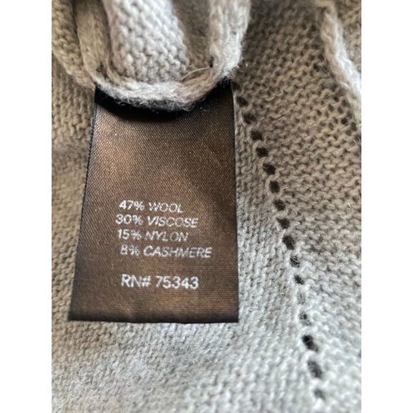 Silvia Novelli Wool Cashmere Blend Dove Gray Peplum Sweater S - Picture 4 of 5